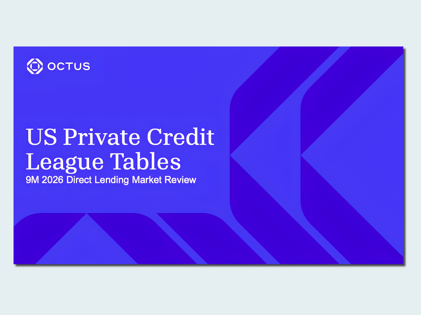 US Private Credit League Tables 9M'26